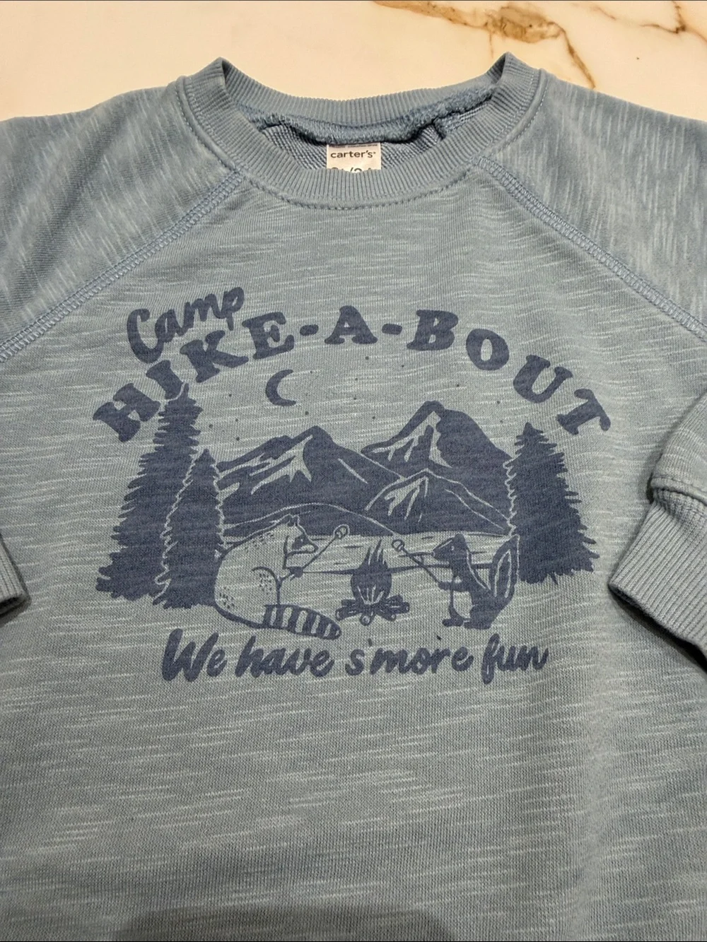 Carter’s Kids Light Blue Camp Graphic Sweatshirt 2T
